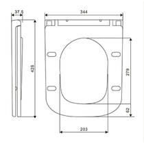 Крышка для унитаза Devit DFL0520111W / DFL2170211W / DFO1160111W с механизмом soft-close, белый глянцевый, фото №7