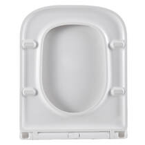 Крышка для унитаза Devit DFL0520111W / DFL2170211W / DFO1160111W с механизмом soft-close, белый глянцевый, фото №6