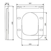 Крышка для унитаза Devit Grid DGR0760111W с механизмом soft-close, белый глянцевый, фото №7