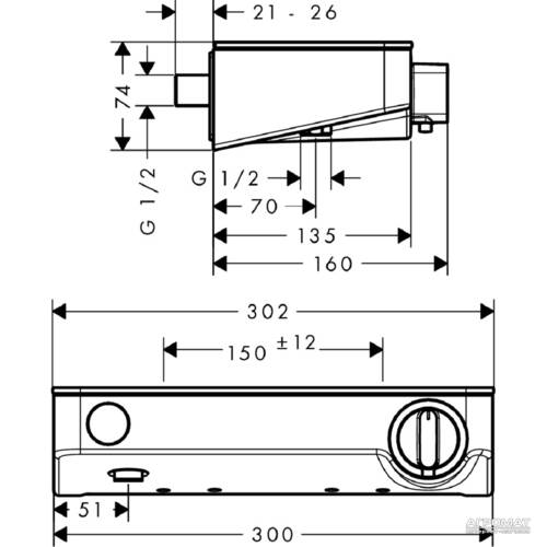 Смеситель для душа Hansgrohe Ecostat Select 13171000, фото 4