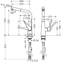 Смеситель для кухни Hansgrohe Metris 14821000, фото №2