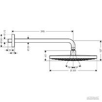 Верхний душ Hansgrohe Raindance Select S 27378000, фото №3