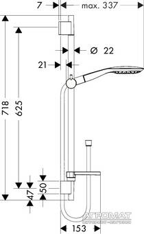 Душевой набор Hansgrohe Raindance Select 27856000, фото №2