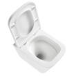 Унітаз підвісний Devit Flow square DFL0520111W безобідковий з кришкою soft-close та Vortex Flush, білий глянець, фото 6