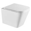 Унітаз підвісний Devit Flow square DFL0520111W безобідковий з кришкою soft-close та Vortex Flush, білий глянець, фото 2