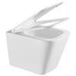 Унітаз підвісний Devit Flow square DFL0520111W безобідковий з кришкою soft-close та Vortex Flush, білий глянець, фото 3