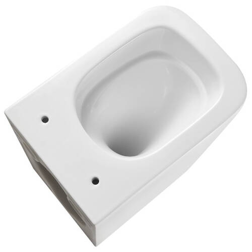 Унітаз підвісний Devit Flow square DFL0520111W безобідковий з кришкою soft-close та Vortex Flush, білий глянець, фото 8