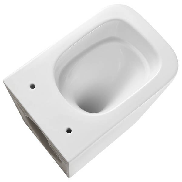 Унітаз підвісний Devit Flow square DFL0520111W безобідковий з кришкою soft-close та Vortex Flush, білий глянець, фото 8
