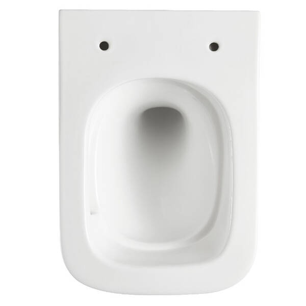 Унітаз підвісний Devit Flow square DFL0520111W безобідковий з кришкою soft-close та Vortex Flush, білий глянець, фото 12