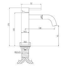 Змішувач для раковини Devit Flow 550534BGM, gun metal, фото №3