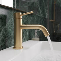 Змішувач для раковини Devit Flow 550547BG, brushed gold, фото №1