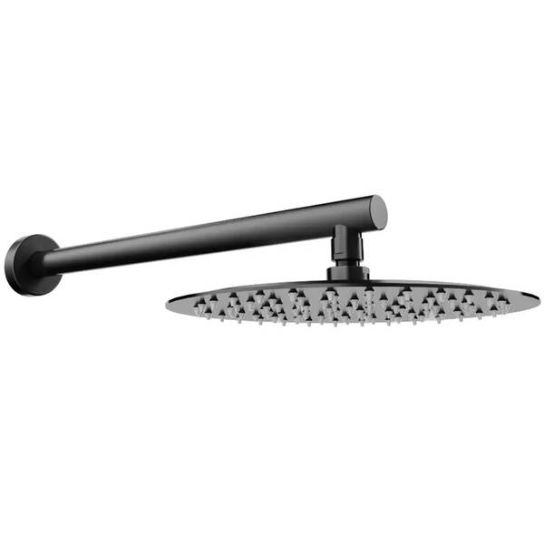 D113000000110GM Flow Верхня душова лійка d=250 мм з кронштейном, gun metal