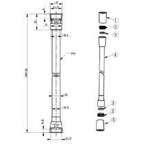 Душевой шланг Devit Flow D113000001000GM с латунными гайками G1/2’’ длиной 1,5 м, цвет gun metal, фото №3
