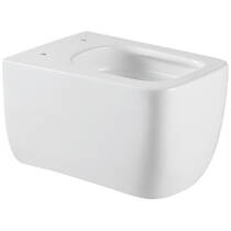 Унітаз підвісний Devit Grid DGR0760111W безобідковий з кришкою soft-close та Vortex Flush, білий, фото №5