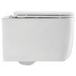 Унітаз підвісний Devit Grid DGR0760111W безобідковий з кришкою soft-close та Vortex Flush, білий, фото 3