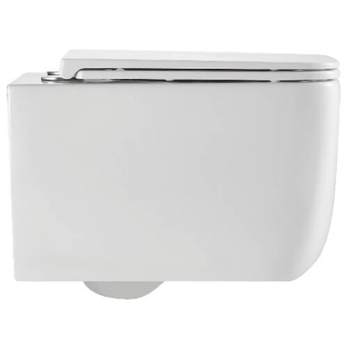 Унітаз підвісний Devit Grid DGR0760111W безобідковий з кришкою soft-close та Vortex Flush, білий, фото 3