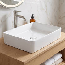 Раковина прямокутна Devit Flow square DFL2170100W510х405х110 мм на стільницю, біла, фото №1