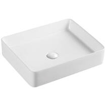 Раковина прямокутна Devit Flow square DFL2170100W510х405х110 мм на стільницю, біла, фото №2
