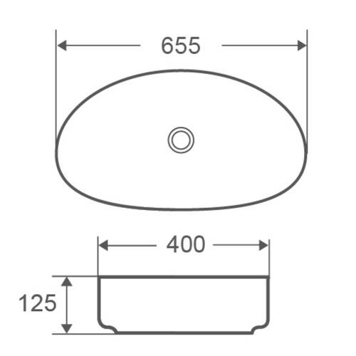 Раковина Devit Flow DFL3310100W 65,5 см на стільницю, без переливу, біла, фото 3