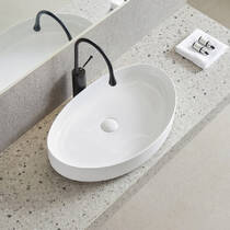 Раковина Devit Flow DFL3310100W 65,5 см на стільницю, без переливу, біла, фото №4