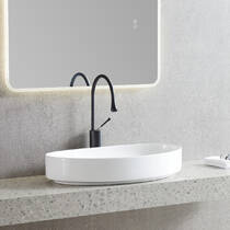 Раковина Devit Flow DFL3310100W 65,5 см на стільницю, без переливу, біла, фото №6