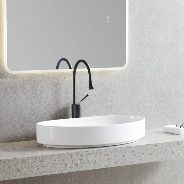 Раковина Devit Flow DFL3310100W 65,5 см на стільницю, без переливу, біла, фото 6