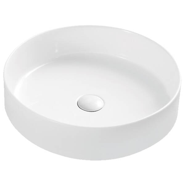DFL3270100W Flow Раковина кругла 400x120мм на стільницю, без переливу, біла