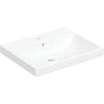 Раковина Geberit Aniara 510.051.00.1 подвесная/мебельная 60,5 см с переливом, с отв. под смеситель, белый глянец, фото №1
