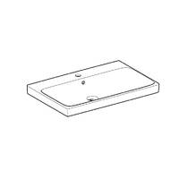 Раковина Geberit Aniara 510.052.00.1 подвесная/мебельная 75,5 см с переливом, с отв. под смеситель, белый глянец, фото №2