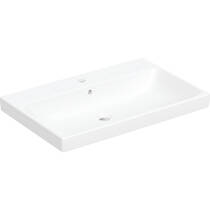 Раковина Geberit Aniara 510.052.00.1 подвесная/мебельная 75,5 см с переливом, с отв. под смеситель, белый глянец, фото №1