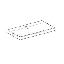 Раковина Geberit Aniara 510.053.00.1 подвесная/мебельная 90,5 см с переливом, с отв. под смеситель, белый глянец, фото №2