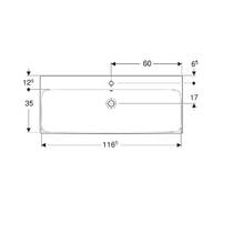 Раковина Geberit Aniara 510.054.00.1, 120 см, білий глянець, фото №3