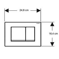 Клавиша смыва Geberit Delta20 square 115.137.14.1 черный мат, фото №3