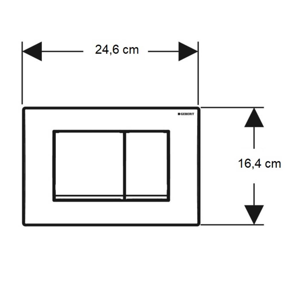 115.137.14.1 Delta20 square Клавіша змиву з подвійним змивом: чорний мат (1 сорт)
