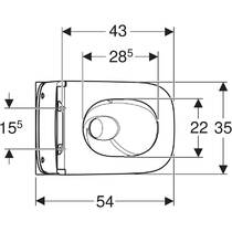 Унітаз підвісний Geberit Selnova Square 503.154.00.1 з ф-ією TurboFlush, із сидінням Soft Close та QuickRelease, фото №3