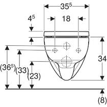 Унітаз підвісний Geberit Selnova Square 503.154.00.1 з ф-ією TurboFlush, із сидінням Soft Close та QuickRelease, фото №4