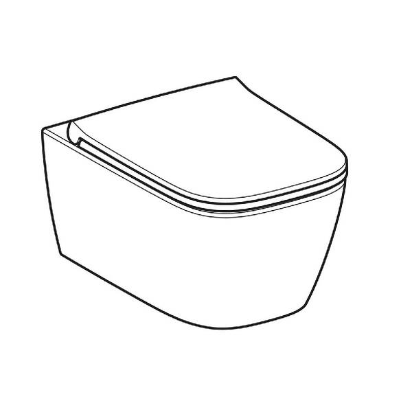 Унітаз підвісний Geberit Smyle Square 503.171.00.1 TurboFlush, із сидінням Softсlose, QuickRelease (Sandwich), фото 2