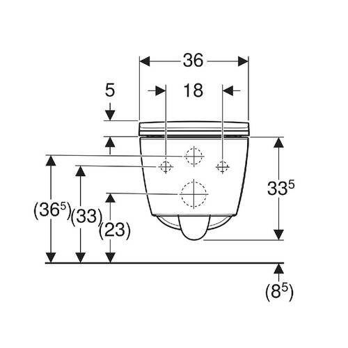 Унітаз підвісний Geberit Smyle Square 503.171.00.1 TurboFlush, із сидінням Softсlose, QuickRelease (Sandwich), фото 4