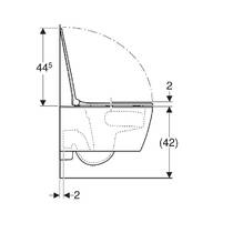 Унітаз підвісний Geberit Smyle Square 503.171.00.1 TurboFlush, із сидінням Softсlose, QuickRelease (Sandwich), фото №5