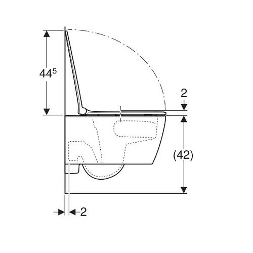 Унітаз підвісний Geberit Smyle Square 503.171.00.1 TurboFlush, із сидінням Softсlose, QuickRelease (Sandwich), фото 5