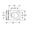 Унітаз підвісний Geberit Smyle Square 503.171.00.1 TurboFlush, із сидінням Softсlose, QuickRelease (Sandwich), фото 3