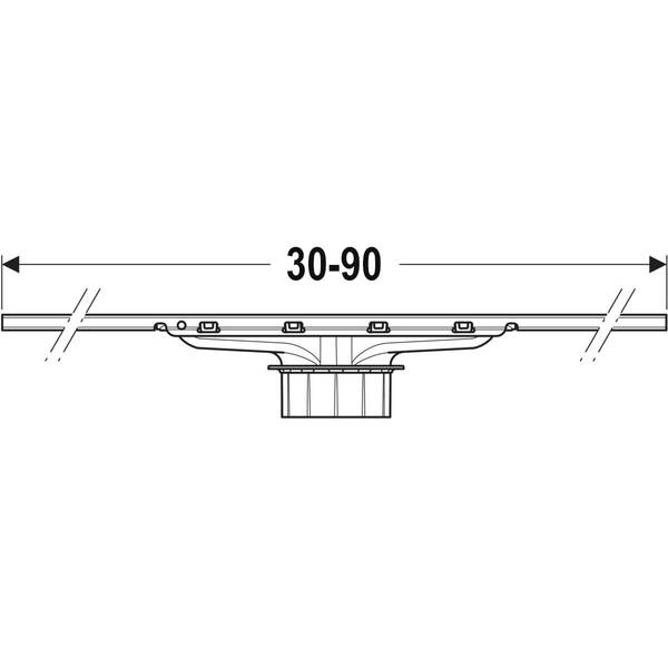 154.501.KS.1 CleanLine30 Кришка душового канала, L30-90см, нержавіюча сталь матова — фото 4
