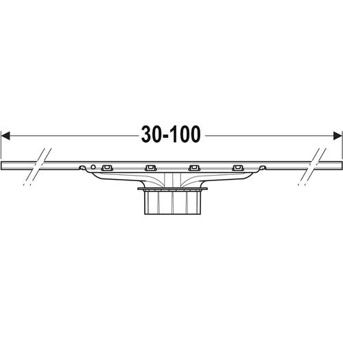 Решітка для душового каналу Geberit CleanLine30 154.502.KS.1, L30-110см, нержавіюча сталь матова, фото 4