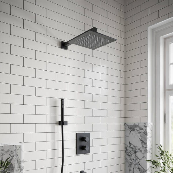 TVC000454530K5 Universal Showers Тримач верхнього душу, матовий чорний — фото 5