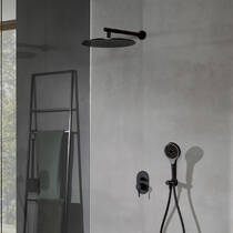Тримач верхнього душу Villeroy&Boch Universal Showers TVC000453510K5 настінний, чорний матовий, фото №4