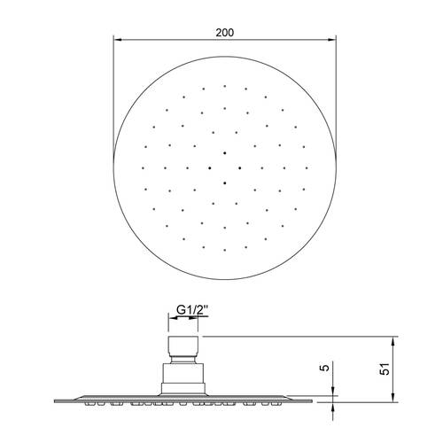 Верхній душ Villeroy & Boch Universal Showers TVC00040120061 20 см, хром, фото 3