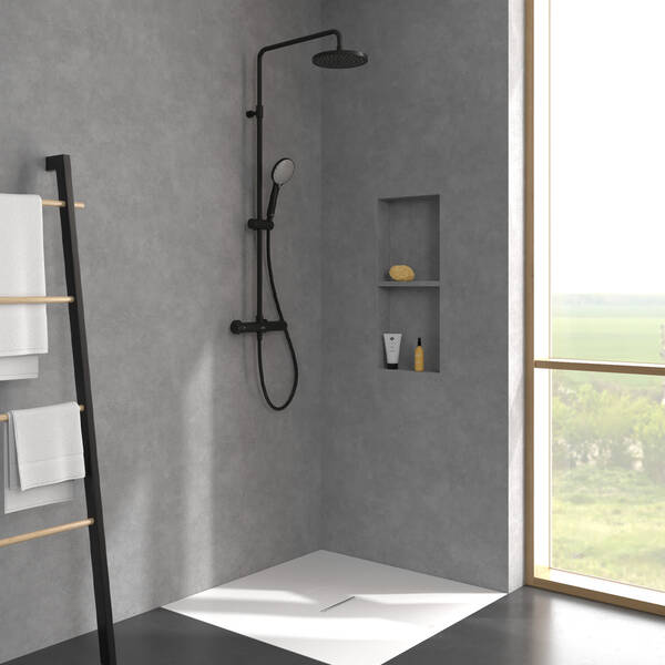 TVS109002000K5 Universal Showers  Душова система з термостатом, матовий чорний — фото 8