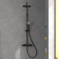 Душова система з термостатом Villeroy & Boch Universal Showers TVS109002000K5 чорний матовий, фото №7