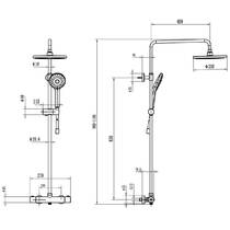 Душова система з термостатом Villeroy & Boch Universal Showers TVS109002000K5 чорний матовий, фото №3