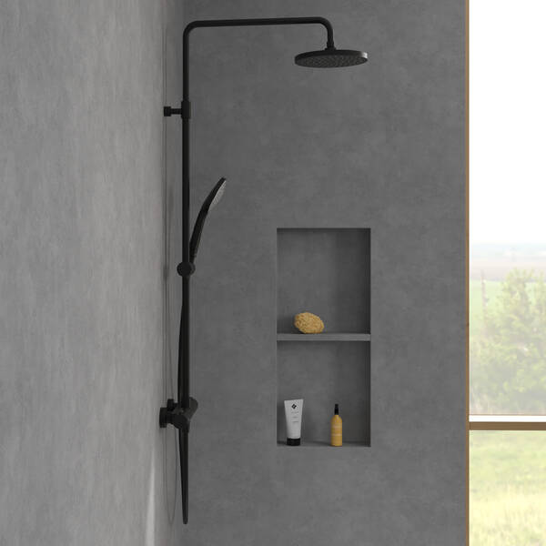 TVS109002000K5 Universal Showers  Душова система з термостатом, матовий чорний — фото 6